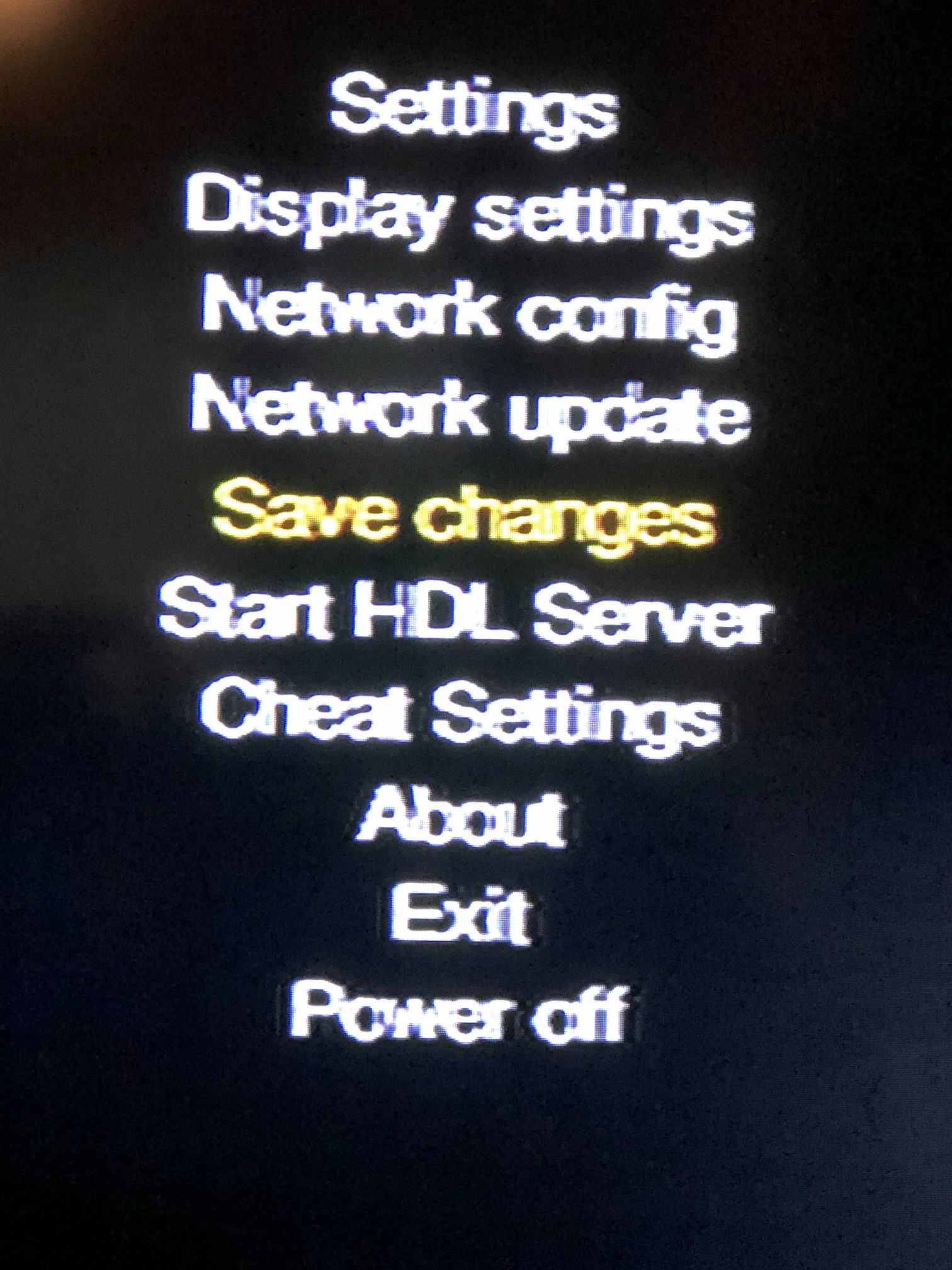 OPNPS2LDR Settings Save Changes